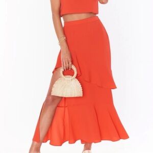 NWT Show Me Your MuMu Nala Ruffle Skirt Size XS